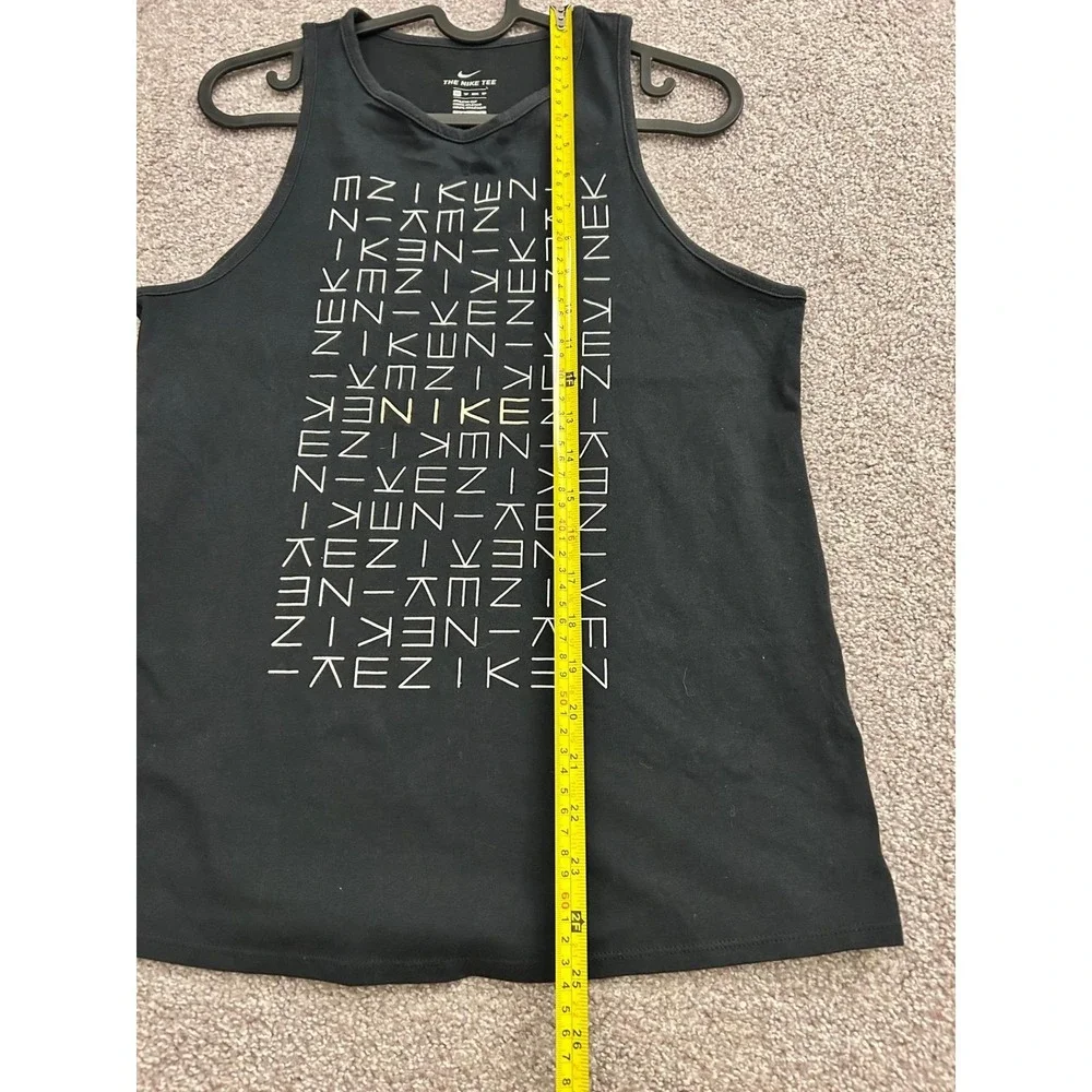 Nike Dri-FIT Graphic Tank Top Womens XS Black‎ Excellent Athletic Cut Sleeveless